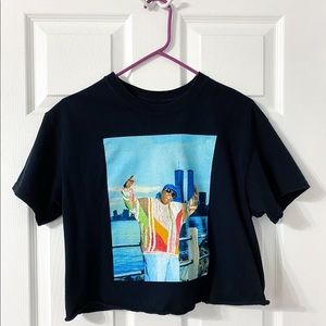 Notorious Biggie Black Crop Top T-Shirt